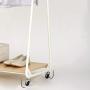 ZEMIN Floor Standing Coat Rack Clothes Hat Stand Hanger Hooks Rod Shelf Stoarge Simple Nordic Style Iron, White, 2 Styles Available (Color : A)