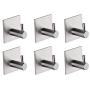 OUKALU 3M Adhesive Wall Hooks Hanger 20 lb(Max) Heavy Duty Wall Hanger Hooks Stainless Steel Waterproof Stick on Hooks for Hanging -6 Pack OUKALU 3M Adhesive Wall Hooks Hanger 20 lb(Max) Heavy Duty Wall Hanger Hooks Stainless Steel Waterproof Stick on Hooks for Hanging -6 Pack
