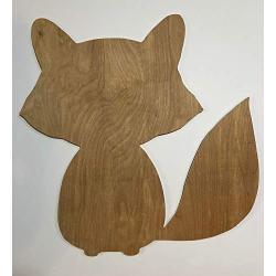 Unfinished Wood Door Hanger, Fox Door Hanger, Woodland Animals Door Hanger