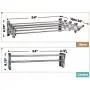 Sorbus Clothes Drying Rack, Wall Mounted Space-Saver, 8 Bar Racks Great Organization for Laundry Room, Mudroom, Bedroom, Pool Area, 60 Pound Capacity 22.5 Linear Ft