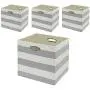 Posprica Storage Bins Storage Cubes, 13×13 Fabric Storage Boxes Foldable Baskets Containers Drawers for Nurseries,Offices,Closets,Home Décor - 4pcs,Grey-White Striped Posprica Storage Bins Storage Cubes, 13×13 Fabric Storage Boxes Foldable Baskets Containers Drawers for Nurseries,Offices,Closets,Home Décor - 4pcs,Grey-White Striped