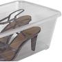 Life Story 5.7-Liter Clear Shoe & Closet Storage Boxes Stacking Container, 10 Pack