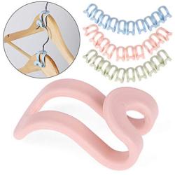 20Pcs Color Random Creative Mini Clothes Hanger Plastic Home Easy Hook Closet Organizer Storage Rack Holder Hook DIY Clothes Hanger
