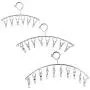 MEIYIN 3Pcs Stainless Steel Laundry Drying Rack Drip Hanger with 6/8/10 Clips Automatic Windproof Hook for Underwear Sock