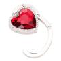 Foldable Purse Handbag Hanger Hook Holder Heart Shape Red