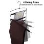 TOPIA HANGER Pants Hangers Slacks Hangers 2 Pack, Swing Arm Slack Hanger, Space Saving Non-Slip Foam Padded Closet Storage Organizer for Pants Jeans Trousers Skirts Scarf CT08B