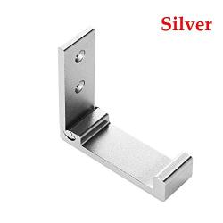 4pcs Foldable Wall Mount Hanging Hooks Aluminum Cloth Hanger Coat Hanger Towel Hook Wall Mounted Retractable Hook (Silver)