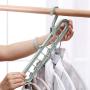 Pack of 5 Portable Clothes Magic Hangers Rack for Closet Space Saving, 360 Degree Rotation Adjustable Wardrobe Non Slip Plastic Hanging Rod Organizer Clothes Hanger Stand