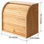 Bread Box, G.a HOMEFAVOR 2 Layer Bamboo Bread Boxes for Kitchen Food Storage, Large Capacity Bread Keeper Roll Top with Removable Layer, 15" x 9.8" x 14.2", 15 mm Thickness (Self-assembly) Bread Box, G.a HOMEFAVOR 2 Layer Bamboo Bread Boxes for Kitchen Food Storage, Large Capacity Bread Keeper Roll Top with Removable Layer, 15" x 9.8" x 14.2", 15 mm Thickness (Self-assembly)