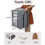 SLEEPING LAMB Large Foldable Storage Bag Organizer Clothes Storage Container for Blanket Comforter Clothing Bedding with Durable Handles, Grey SLEEPING LAMB Large Foldable Storage Bag Organizer Clothes Storage Container for Blanket Comforter Clothing Bedding with Durable Handles, Grey