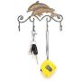 Tooarts Key Holder Iron Dolphin Wall Hooks Antique Finish Iron Clothes Hanger Rack Screws Included Wall Mounted
