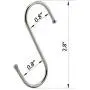 RuiLing Premium S Hooks - S Shaped hook - Heavy Duty Stainless Steel Hanger Hooks - Ideal for hanging pots and pans, plants, utensils, towels etc. Size Medium Set of 20