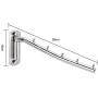 AIYoo 2 Pack Folding Wall Mounted Clothes Hanger Rack, Clothes Hook Stainless Steel Garment Hooks with Swing Arm Holder Closet Storage Organizer for Laundry Room Bedrooms Bathrooms