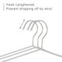 OIKA Clothes Hangers 40 Pack Suit Hangers Stainless Steel Strong Metal Hangers 16.5 Inch for Heavy Duty Coat Hangers