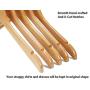 Nature Smile High Grade Solid Lotus Wooden Hangers - 10 Pack - Solid Wood Dress Hangers,Shirt Hangers,Coat Jacket Clothes Hangers,With Extra Smooth Finish, 360 Degree Swivel Hook(Natural)