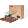 Topline Classic Wood Pants/Skirt Clamp Hangers - Mahogany Finish (10 Pack)