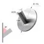 YAKAON Heavy Duty Adhesive Hooks, [4 Pack] Durable 304 Stainless Steel Wall Hangers, Waterproof Rustproof Oil Proof for Kitchen, Bathrooms, Doors, Office, Closet-Silver
