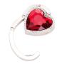 Foldable Purse Handbag Hanger Hook Holder Heart Shape Red