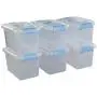 Doryh 5 L Plastic Storage Bin with Lid, Clear Transparent Boxes with Handles Set of 6 Doryh 5 L Plastic Storage Bin with Lid, Clear Transparent Boxes with Handles Set of 6