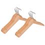 5pcs Child Kids Baby Wooden Coat Clothes Pants Hanger Wood Hook Drying Rack 32 cm