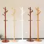 Barture Solid Wood Coat Rack Bedroom Single-Rod Hanger Simple Living Room Clothes Hanger Creative Hangers (Color : E)