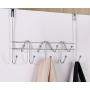 TQVAI Over The Door Coat Hooks Rack Hanging Towels Hangers Organizer- 9 Hooks - Chrome Finish