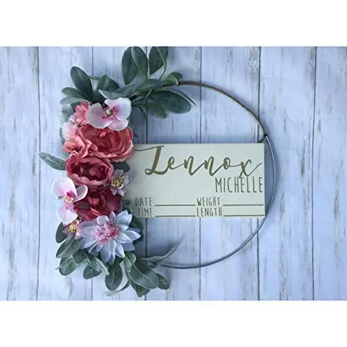 Hospital Door Hanger - Floral - Baby Girl - Pink Floral Hospital Door Hanger - Floral - Baby Girl - Pink Floral