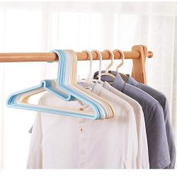 LIUFENGLONG Clothes Hangers Set, Home 20 Pieces Hangers Plastic for Suit Clothes Everyday Standard Use Clothing Pants Skirt Hangers Closet Clothing Organiser (Color : Beige, Size : 40X20.5CM)