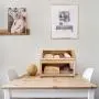 Double Layer Bread Boxes for Kitchen Large Bamboo Capacity Food Storage Double Layer Bread Boxes for Kitchen Large Bamboo Capacity Food Storage