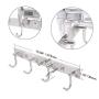 BAOEF Heavy Duty SUS 304 Coat Bath Towel Hanger Rail Bar with 4 Hooks, Brushed Finish, for Bedroom, Bathroom, Foyers, Hallways, Entryway, Great Home, Office Storage & Organization