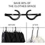 10pcs Random Color Multi-Function Magic Hanger Home Bedroom Folding Clothes Hanger Fast Drying Storage Rack Cabinet Closet Space Saver Hanger