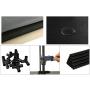 Homebi Clothes Closet Portable Wardrobe Durable Clothes Storage Organizer Non-Woven Fabric Cloth Storage Shelf with Hanging Rod and 10 Shelves for Extra Storage, 59.05" W x 17.72" D x 65.4" H (Black)