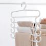 Zronji 1 Piece 5 Layers Clothes Hanger Holder Space Saving Wardrobe Organizer Pants Towel Rack Pants Hangers