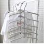 2pcs Multi-Layer Clothes Hanger Hook Trousers Pants Storage Rack Drying Wardrobe Organizer Hanger Anti-Slip Home Storager