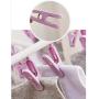 NIEHFIT Multi-Clip Drying Racks, Hook Hangers, Sock Dryer, Home Balcony Clothes Space Saver Drip Hanger,Rotary Airers (Color : Beige, Size : 32 PEG)