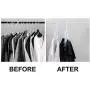 Uigerl in 1 Multifunctional Clothes Hanger 360°Rotating Shoulder Antiskid Dry and Wet Dual-use Folding Hanger (White)