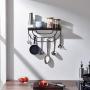 MXARLTR Floating Shelf Wall Mounted, Sturdy Iron Shelf for Kitchen, Bathroom Decor Storage Key Hooks Shelf with Hooks
