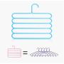 Save Space Cabinet Pants tie Scarf Storage Rack Folding Magic Hangers for Clothes Outdoor Closet 5pcs Random Color