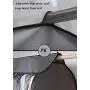 SLEEPING LAMB Garment Bag Organizer Storage with Clear PVC Windows Garment Rack Cover Well-Sealed Hanging Closet Cover for Suits Coats Jackets, Grey （Not Including Frame）