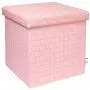 B FSOBEIIALEO Storage Ottoman, Faux Leather Footrest Stool, Storage Boxes Cube Toy Chest, 15