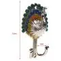 MonkeyJack Retro 3D Design 1 Pair Peacock Double Metal Clothes Towel Bag Wall Hanger DIY Hook - Gold