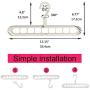 Komorebi Magic Plastic Hangers Space Saving Clothes Hangers for Coat Pants Skirt Dress Trouser Jeans Shirts Light Hanger for Baby Kids Childrens Adult Clothing-White Hangers 12 pcs