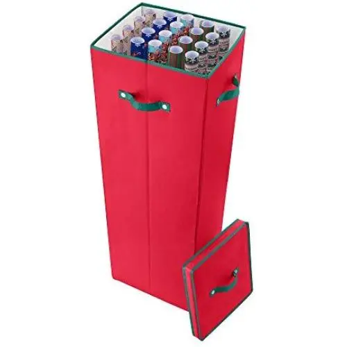 Elf Stor 83-DT5519 40 in. Tall Wrapping Paper Storage Boxes in Red Elf Stor 83-DT5519 40 in. Tall Wrapping Paper Storage Boxes in Red