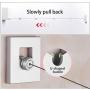 OOOUSE Retractable Clothesline Laundry Line, Punch-Free Telescopic Clothesline, Heavy Duty Clothes Hanger 22 lbs with Glue and Screws Suitable for Indoor/Outdoor