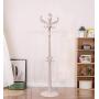 Angels home Simple White Coat Rack Floor Vertical Hanger Solid Wood Bedroom Clothes Rack Simple Modern Floor Hanger