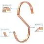 WHYHKJ 12pcs 4'' Rose Gold Chrome Finish Stainless Steel Hanging Hooks Heavy-Duty S Hooks Home Storage Organizers Accessories