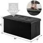 KTN Storage Ottoman Bench Folding Toy Chest, 30" Faux Leather Footrest Storage Organizer Boxes for Bedroom, Living Room, Hallway