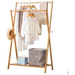 XIAOLONG Coat Stand Clothes Racks Stand Coat Rack Standing Bamboo Wood Hanger Hooks Hat Handbag Clothes Hanging Stand Tree-Shaped Rack -45 (Color : Large(92cm))