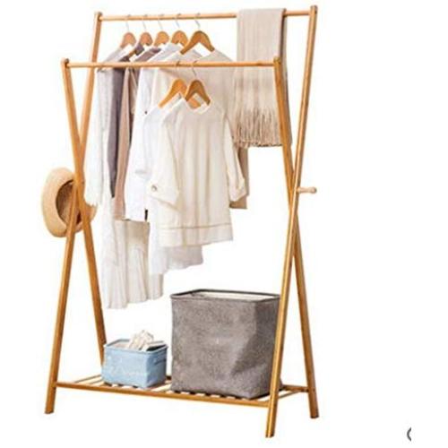 YMJ Coat Stand Clothes Racks Stand Coat Rack Standing Bamboo Wood Hanger Hooks Hat Handbag Clothes Hanging Stand Tree-Shaped Rack Coat Racks (Color : Large(92cm))