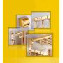 Cxjff Wall-Mounted Coat Rack Clothes Hat Stand Hanger Holder Decoration 6 Hooks Space Aluminum, 45 4 1.8CM (Color : Gold)